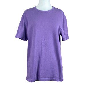 Zara T-shirt Solid Purple Size Large